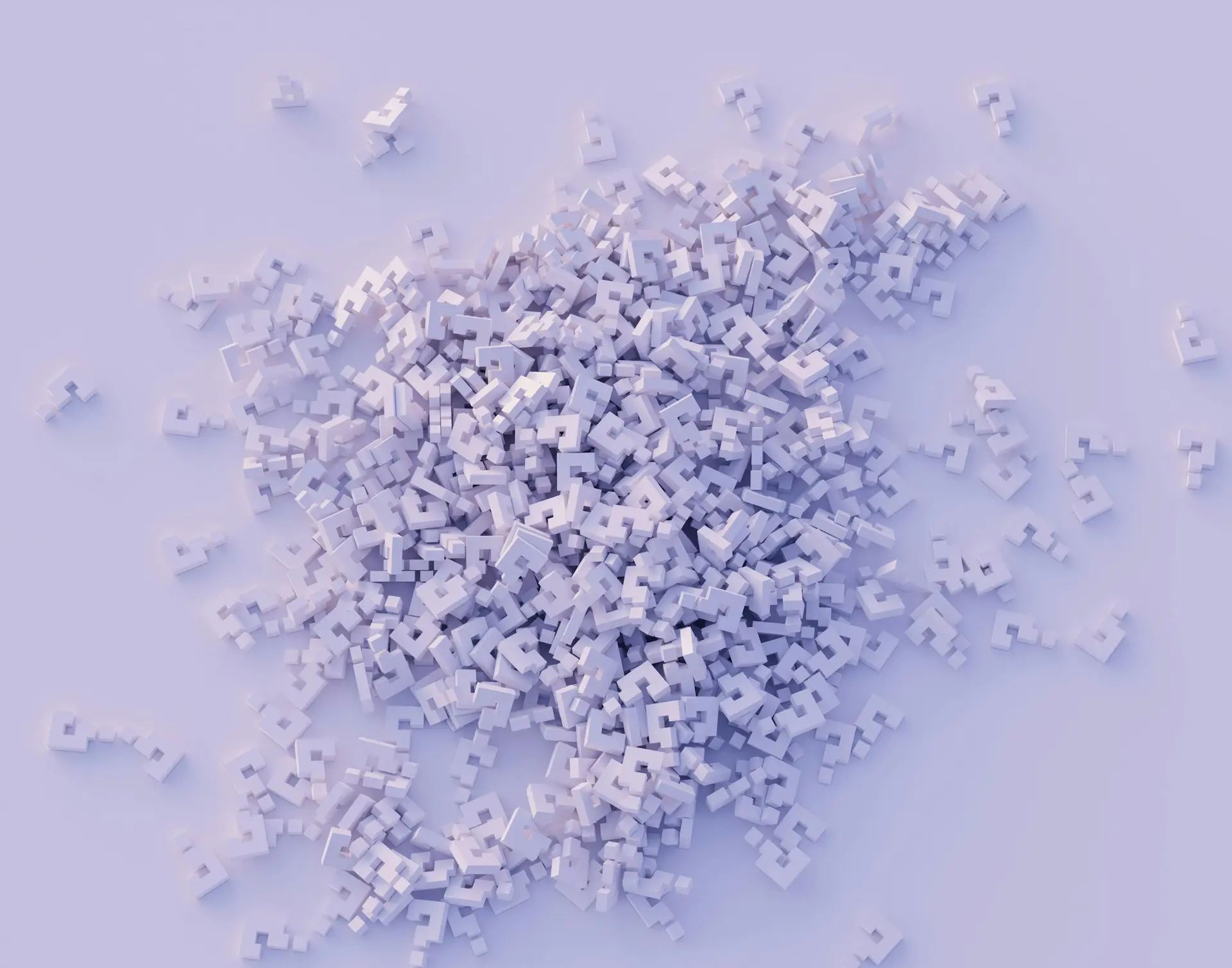 Vários pontos de interrogação